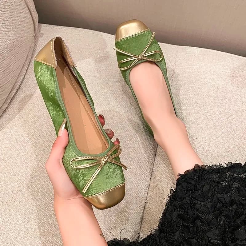 Flat French Ballet Shoes for Women 2026 Summer New Soft Sole Slip-On Lazy Shoes