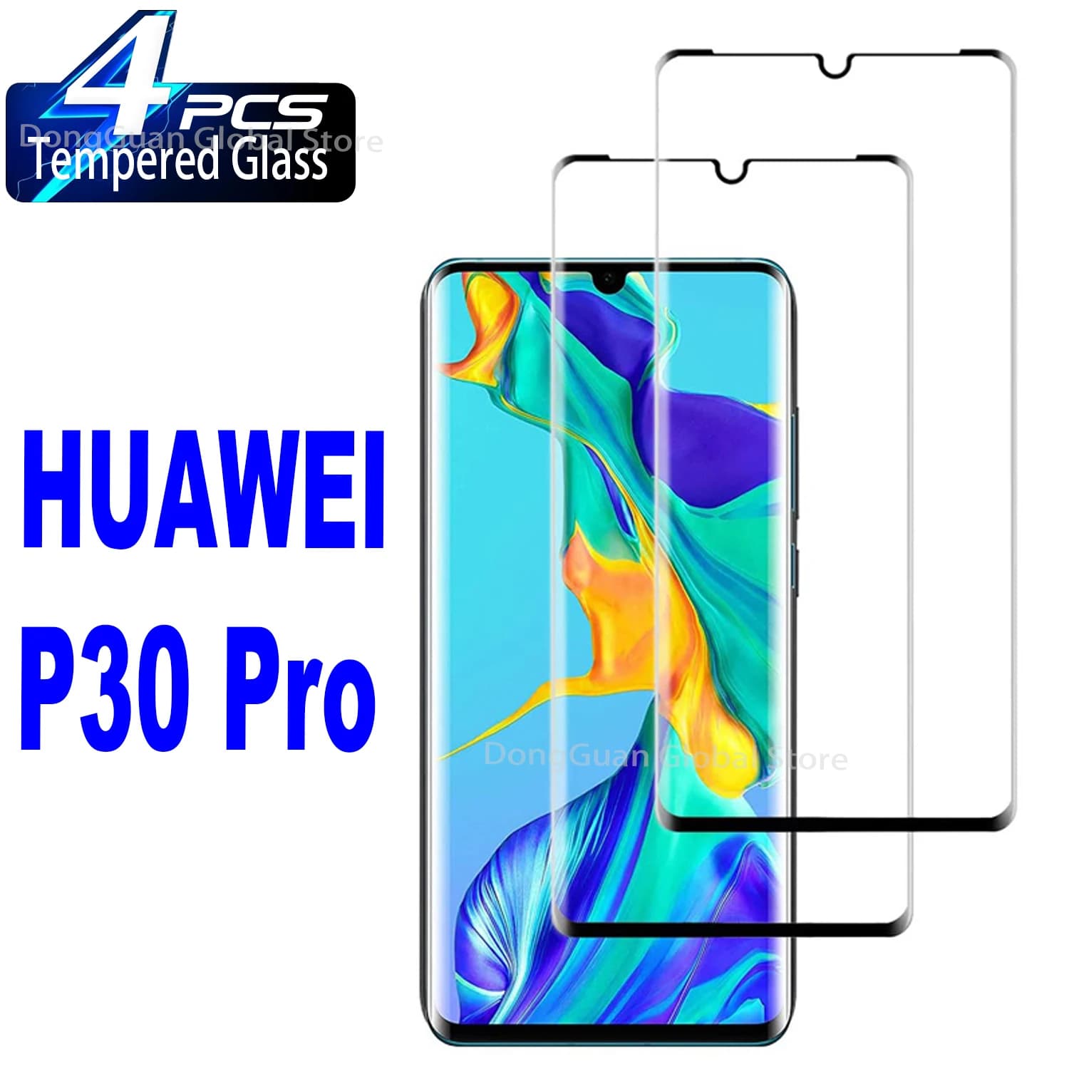 Per Huawei P30 Pro pellicola proteggi schermo in vetro temperato