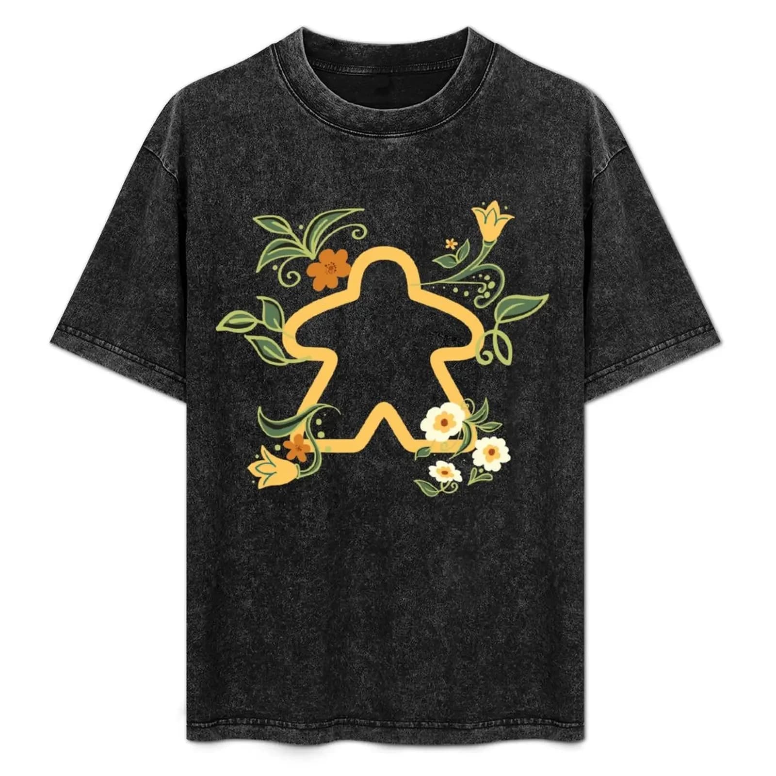 Meeple Plant and Flowers - T-shirt per appassionati di giochi da tavolo e Meeples, maglietta semplice per le vacanze