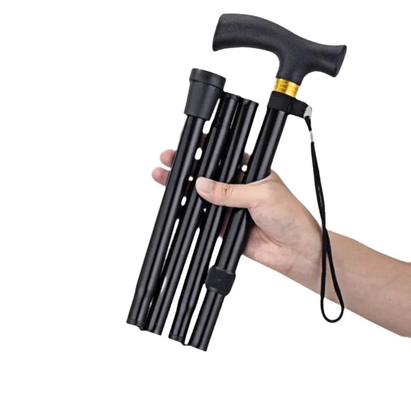 4 Sections Foldable Telescopic Trekking Pole Adjustable Walking Stick Outdoor Hiking Travel Men Women