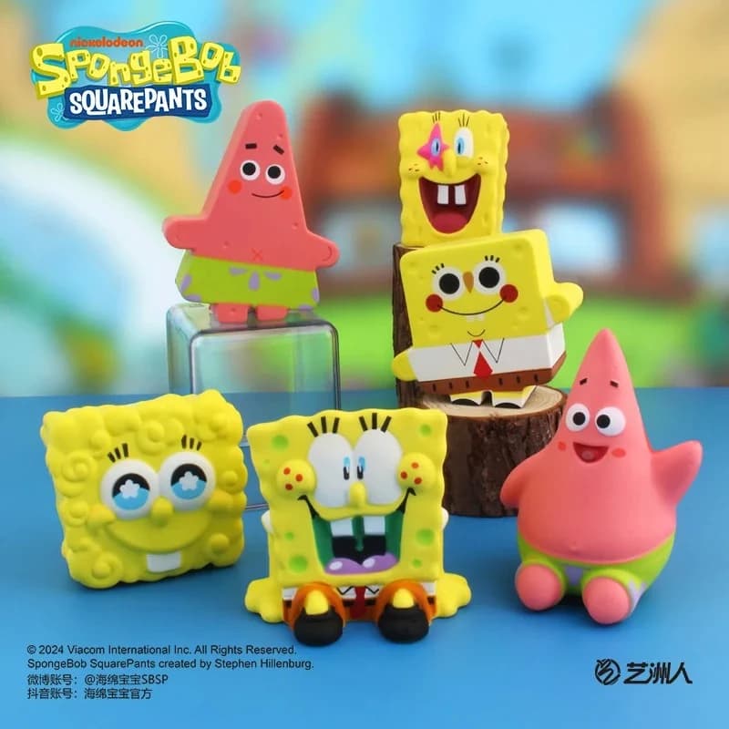 Cartoon SpongeBob Squarepants Figure Slow Rising Blind Box Toy Memory Foam Squishy Toys for Anxiety Relief Boys Girls Gifts