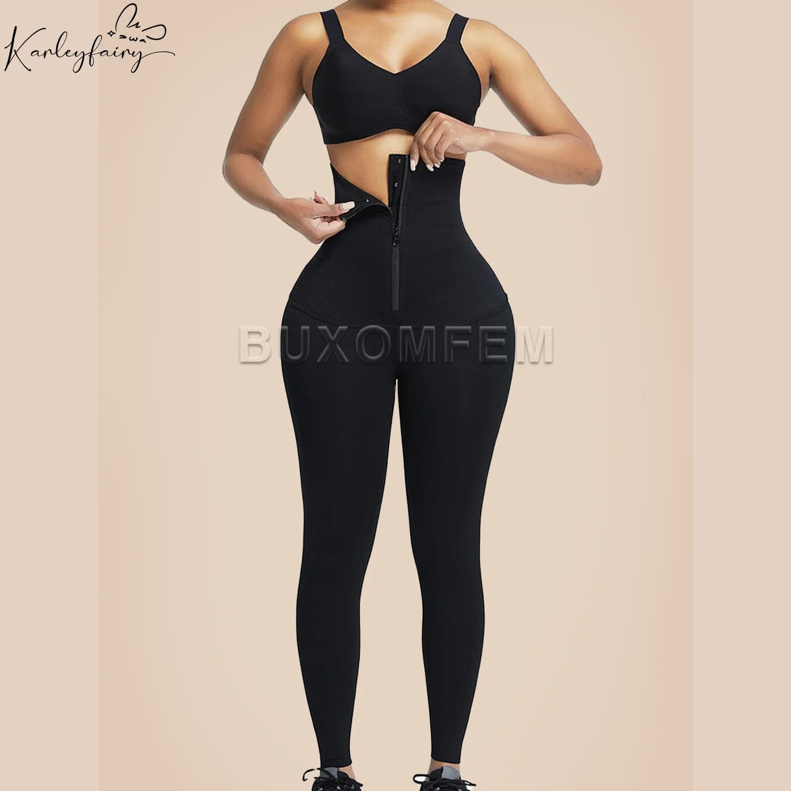 Leggings a vita alta senza cuciture sagomati per le donne Pantaloni da yoga elastici con cerniera frontale 2025 Pantaloni intimi sexy modellanti da donna