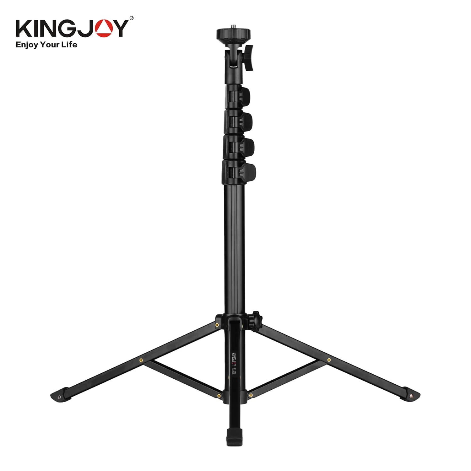 Kingjoy FL019 Treppiede Multifunzionale per Fotografia e Video, Supporto per Trasmissioni in Diretta Mobile, Materiale in Lega di Alluminio, Attacco da 1/4 di Pollice