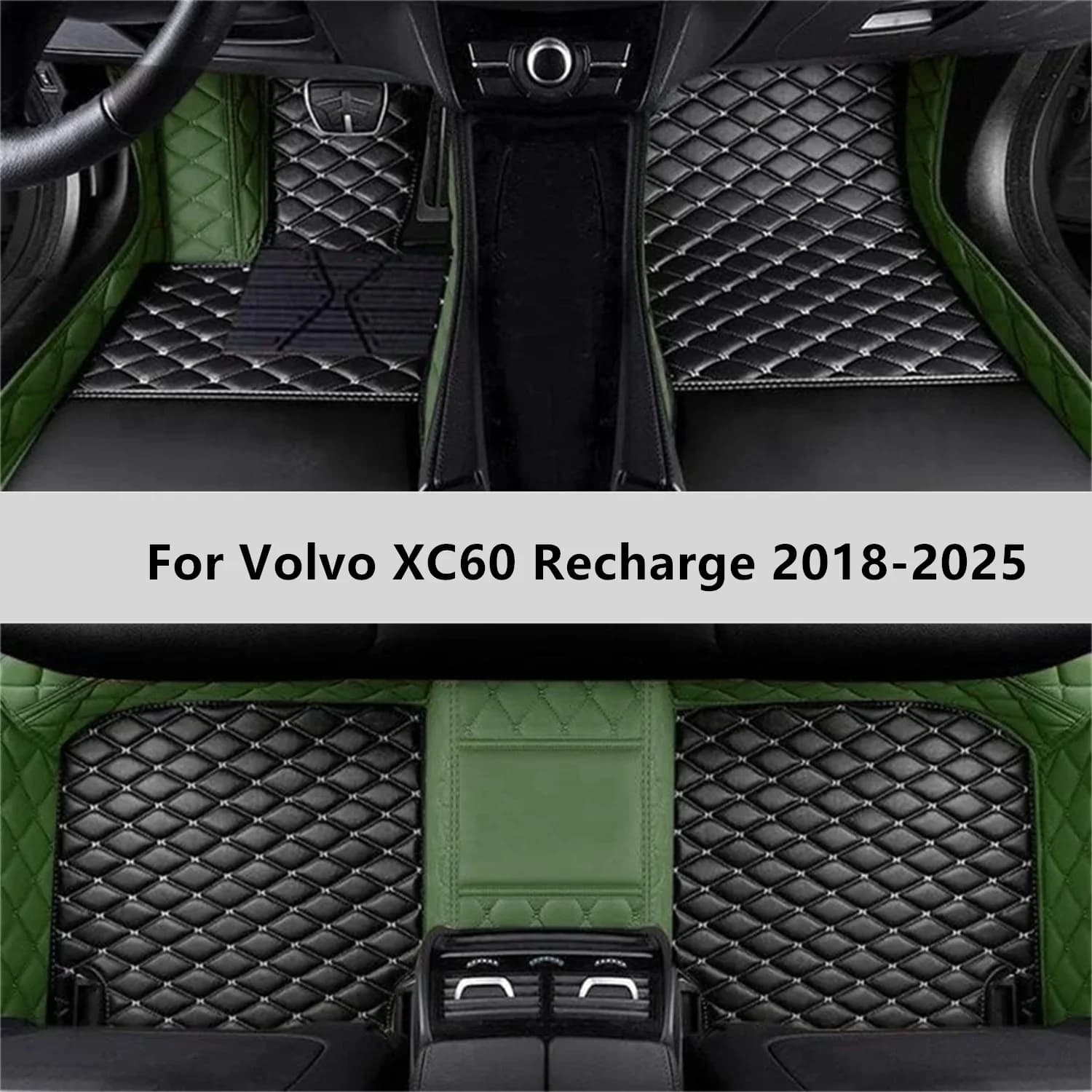 Tappetini per auto personalizzati per Volvo XC60 Ricarica 2018-2025 Tappetino per auto Accessori per tappetini per auto Uomo Donna Accessori interni