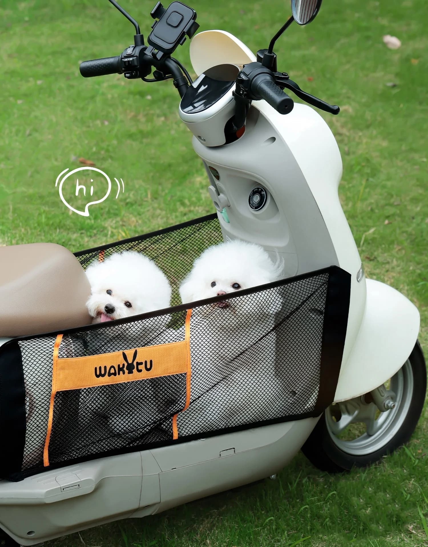 Rete per recinzione per bici elettrica Guardrail da viaggio per cani Barriera per cani per bici elettrica Rete anticaduta per scooter elettrico per animali domestici