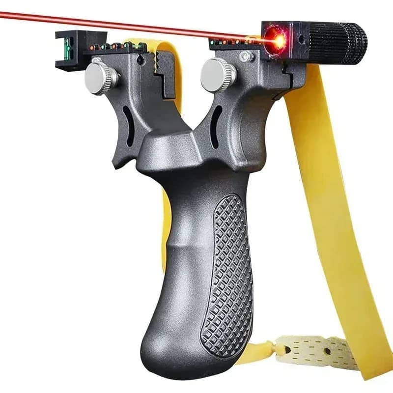Laser Slingshot Level Light Night Light Flat Rubber Band Slingsshot caccia all'aperto Big Power Precision Sling shot catapulte
