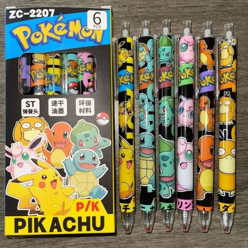 Penna Gel Pokemon, Penna a Inchiostro Nero Carina, Penna per Scrittura Fluida per Studenti, Esami, Studio, Kawaii Anime, Cancelleria per Scuola e Ufficio, Regalo