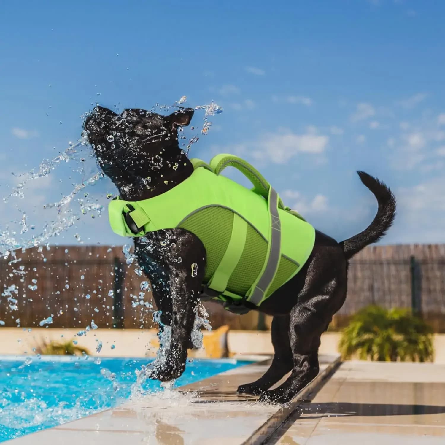 High Buoyancy Dog Life Jacket Adjustable Safety Flotation Vest For Small Medium Large Dog Swimming Activities Reflective Stripes