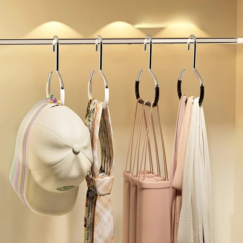 Multifunctional Metal Circular Hook 1/4 One, Suitable for Laundry, Drying Clothes, Drying