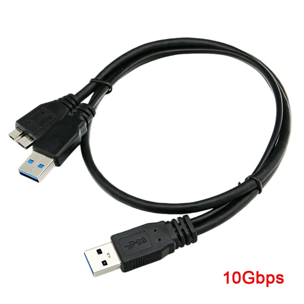 USB 3.0 Y Cable Dual A Male to Micro B Male Data Sync & Power Cord for 2.5" External Hard Drive HDD 5Gbps Transfer Adapter Line