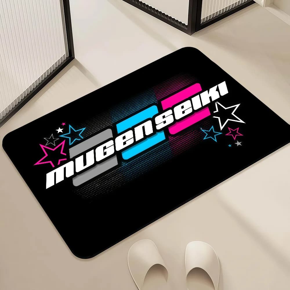 Tappeto Seiki per Porta, Ingresso, Bagno, Corridoio, Soggiorno, Balcone, con Logo alla Moda, Decorativo, M-Mugen