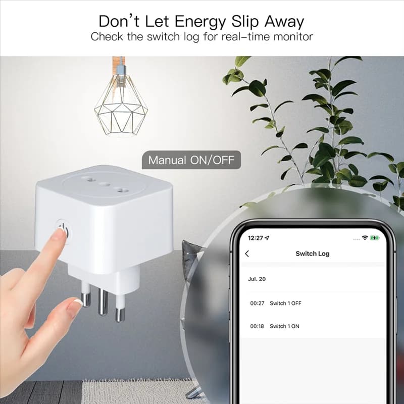 Smart Plug Tuya Wifi Smart Plug 16A Italian Spina Voice Control Power Monitor Power Timer for Alexa Google Home Smart Life