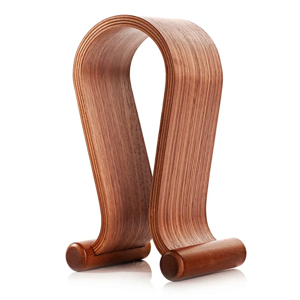 Staffa per supporto in legno ad arco Staffa per display per cuffie in legno per cuffie di grandi dimensioni