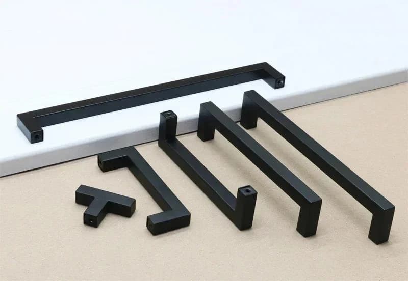 Maniglie Quadrate per Mobili, Manopole Nere in Acciaio Inossidabile per Porte di Cucina, Armadi e Cassetti
