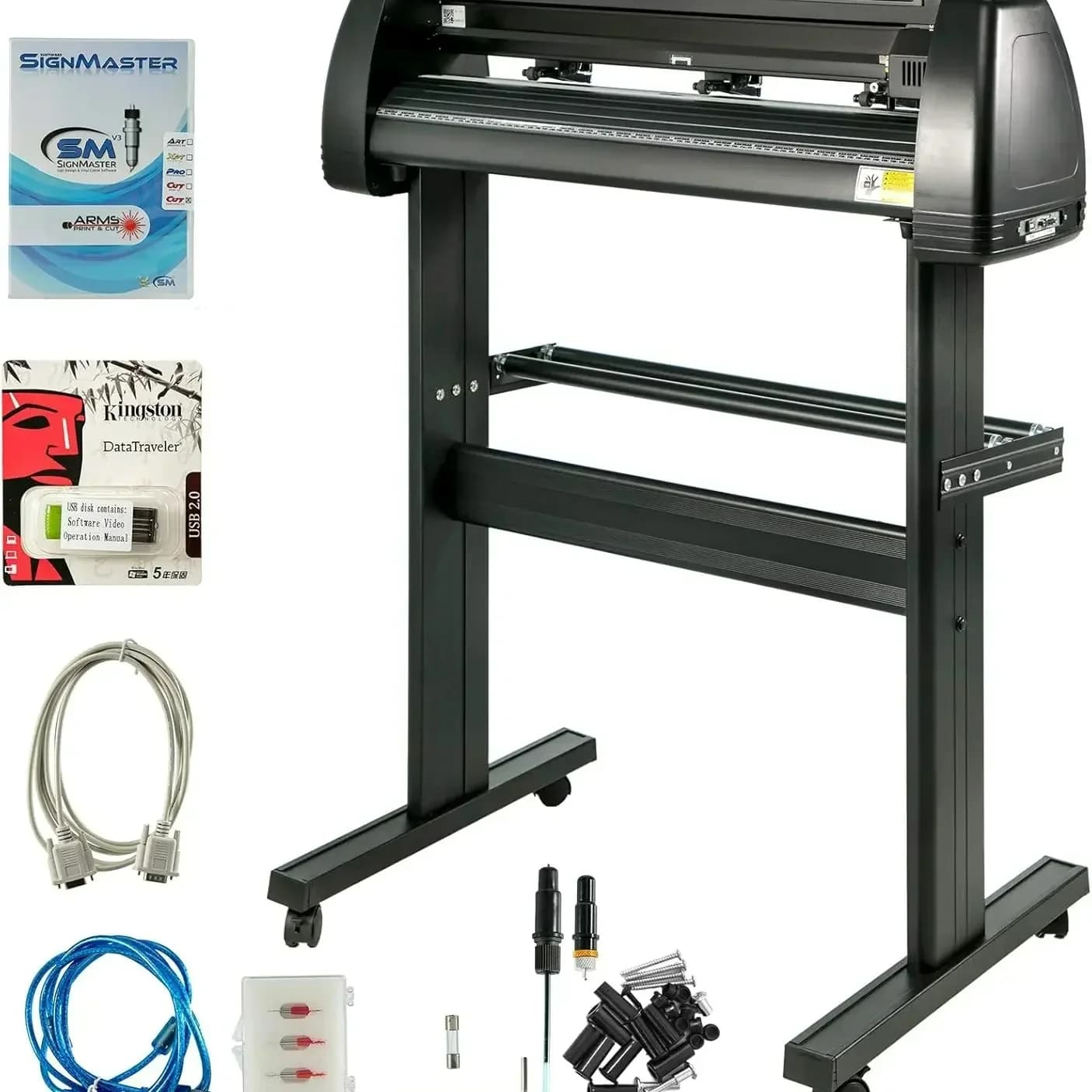 Factory Direct 2026 [Free Shipping!]Vinyl Cutter Machine, 34 Inch Paper Feed Cutting Plotter Bundle Adjustable Force & Speed Vin