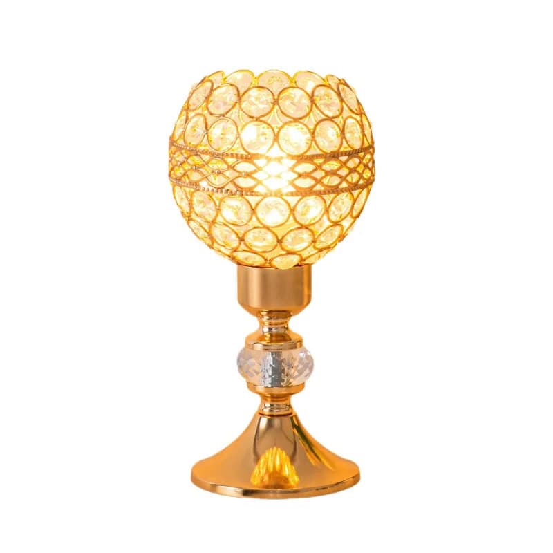 Lampada da scrivania in cristallo Lampada da comodino per camera da letto di lusso Luce d'atmosfera per centrotavola da tavolo per matrimoni Decorazione domestica per feste di Natale