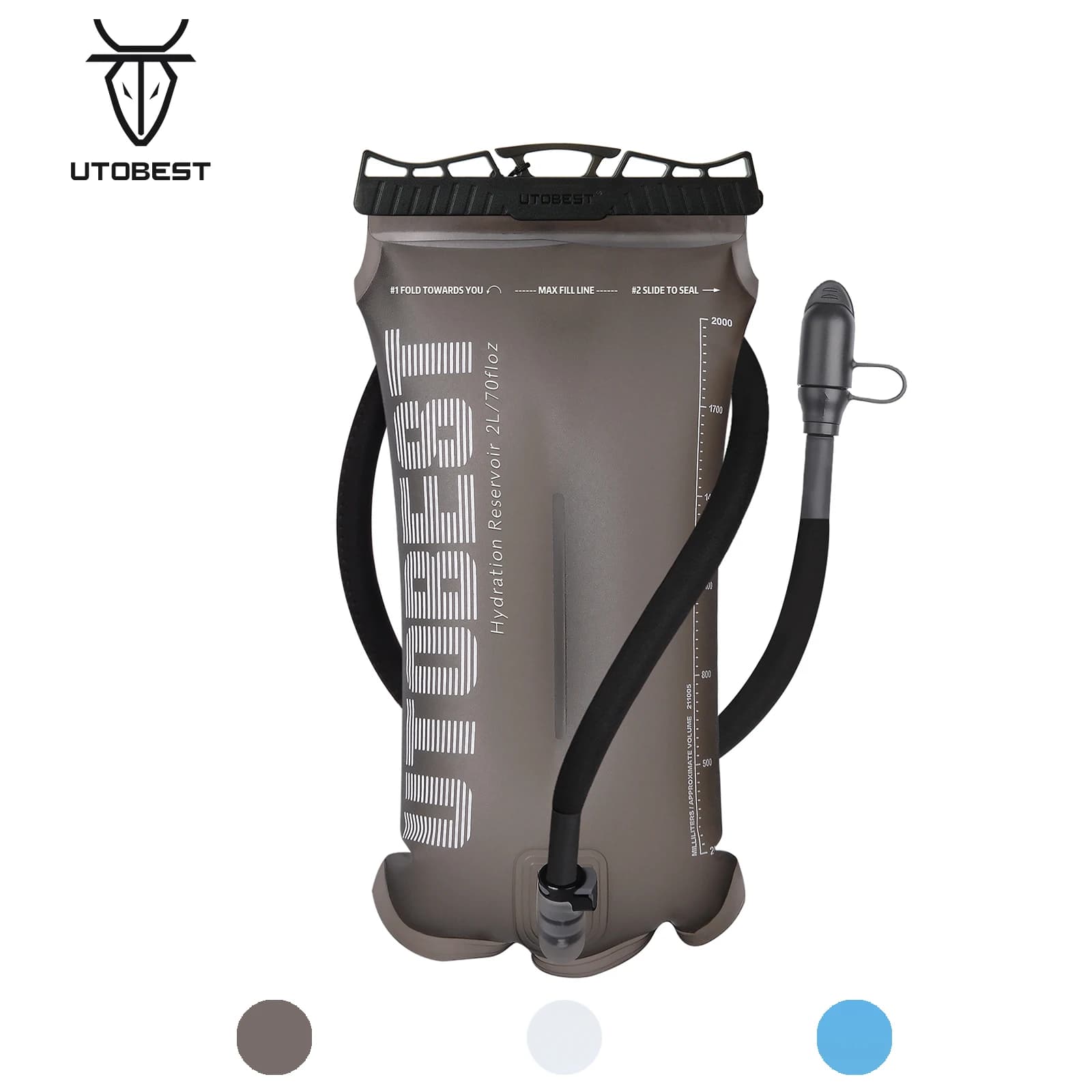 UTOBEST 1.5L/2L/3L Water Bladder Hydration Pack Reservoir TPU Water Storage Bag for Camping Cycling Running Hiking