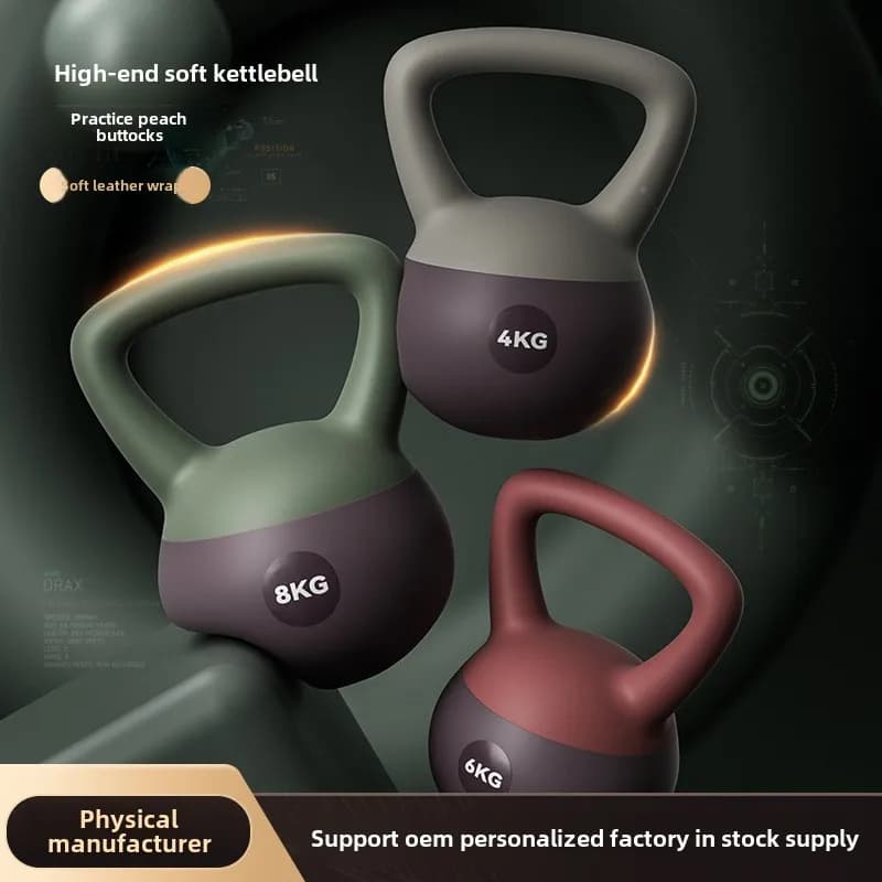 6kg PVC Soft Kettlebell for Female Home Fitness, Male Exercise Equipment, Weight Loss and Glute Toning