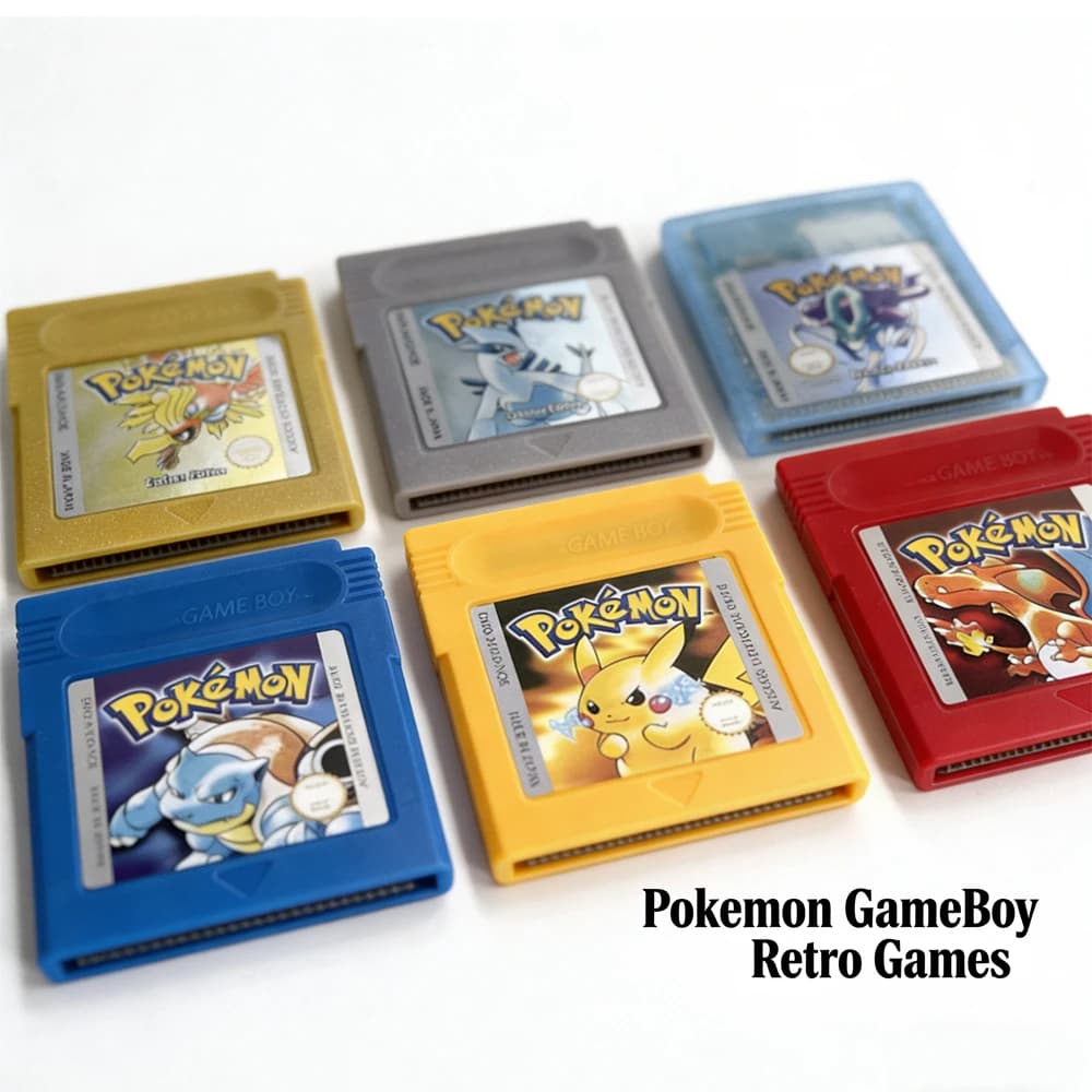 Cartuccia di Gioco Pokémon Versione Italiana GBC a Basso Consumo Energetico Rosso/Cristallo/Blu/Giallo/Oro/Verde/Argento