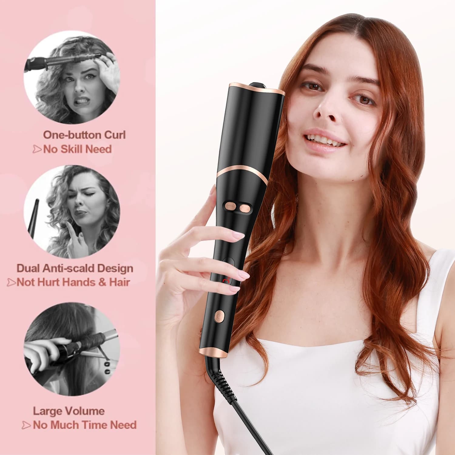 Professional ceramic hair curler for women iron ceramic curler adjustable temperature tool for Styling hair curls roller