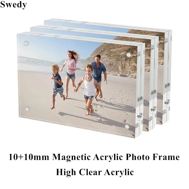 A5 148x210mm Magnetico Baby Family Photo Frame Blocchi Menu Carta Prezzo Etichetta Tag Acrilico Segno Titolare Display Stand