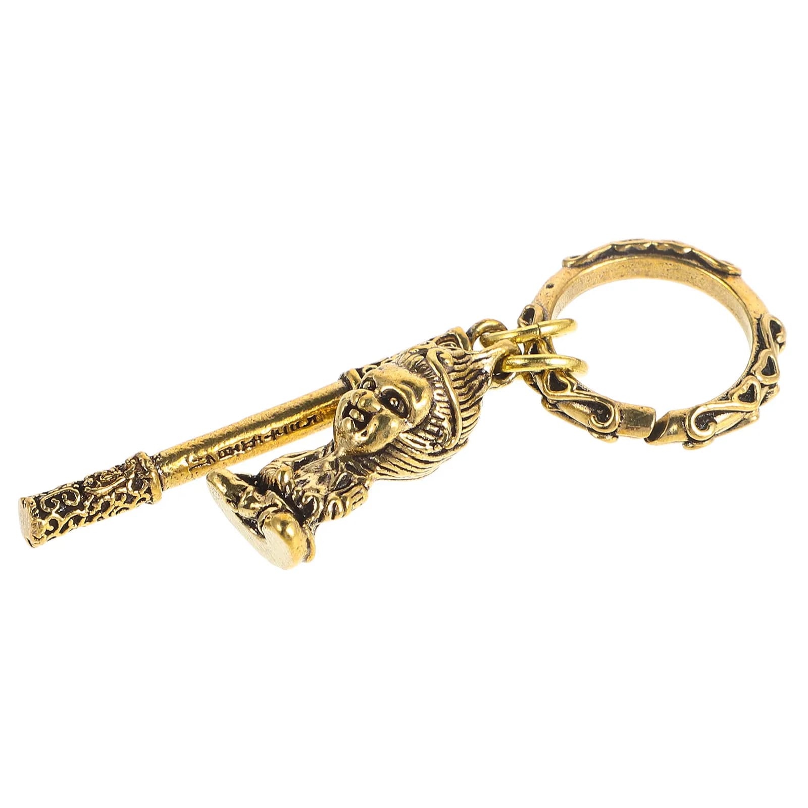 Portachiavi in ottone con pendente squisito e resistente, accessorio per auto, portafoglio, borsa, con simbolo Zodiaco Scimmia Portafortuna