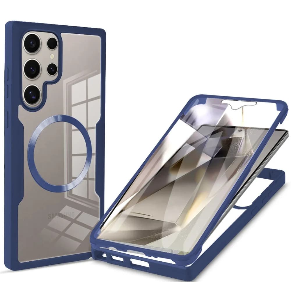 Cover Magnetica Trasparente con Protezione Schermo per Samsung Galaxy S26 Ultra S25 S24 S23 Plus FE - Custodia a Protezione Totale