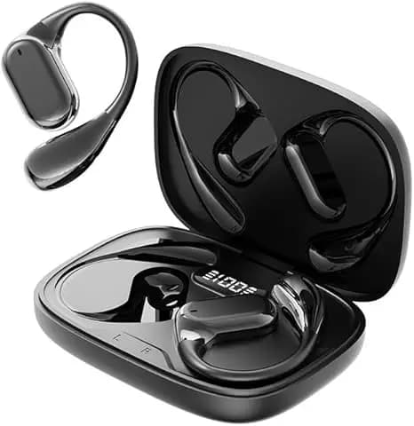 Ear-hook wireless Bluetooth 5.4 headphones, wind noise reduction, high-definition calls, silicone airbag, sports earphones.