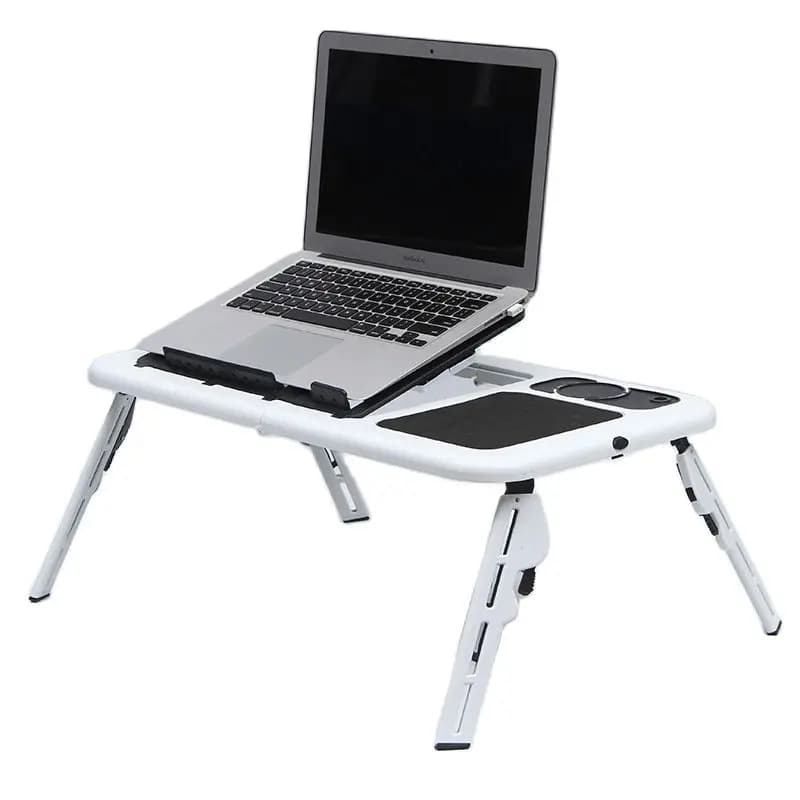 Supporto per Laptop Multifunzionale, Tavolino Pieghevole per Computer con USB e Raffreddamento, Stand per Notebook da Letto