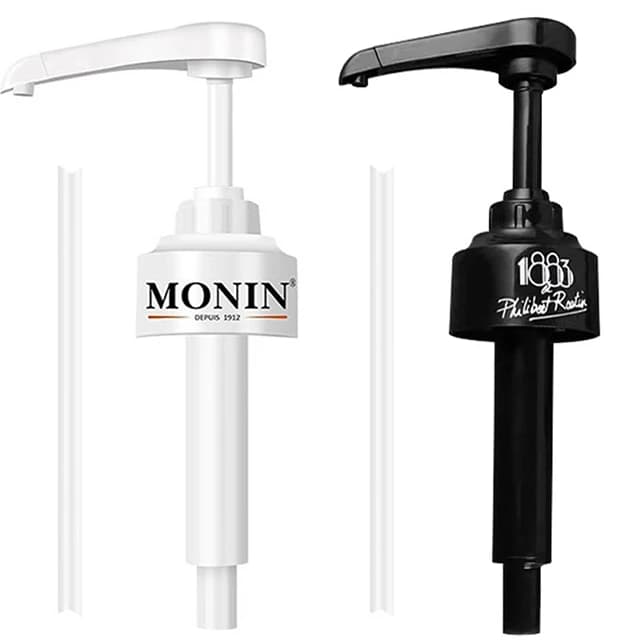 Distributore di caffè da 1 litro Pompa per sciroppo Dispenser di liquido nero per sciroppo Pompa erogatrice per bottiglia di succo da 10 ml