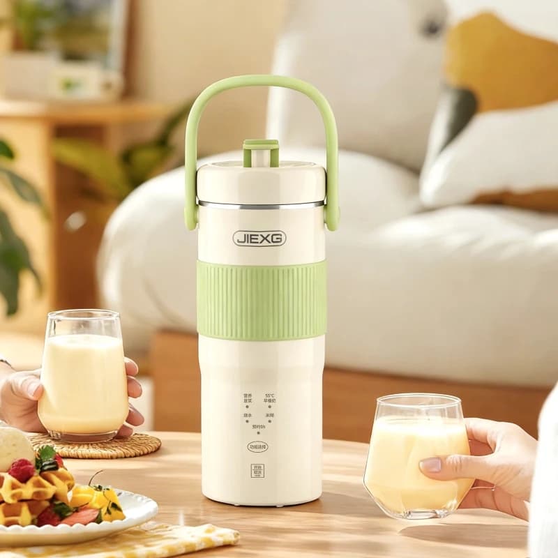 Multifunctional Mini Blender Soy Milk Maker One Button Control No Pre-Soak Beans Quiet Operation Portable Personal Juice Blender