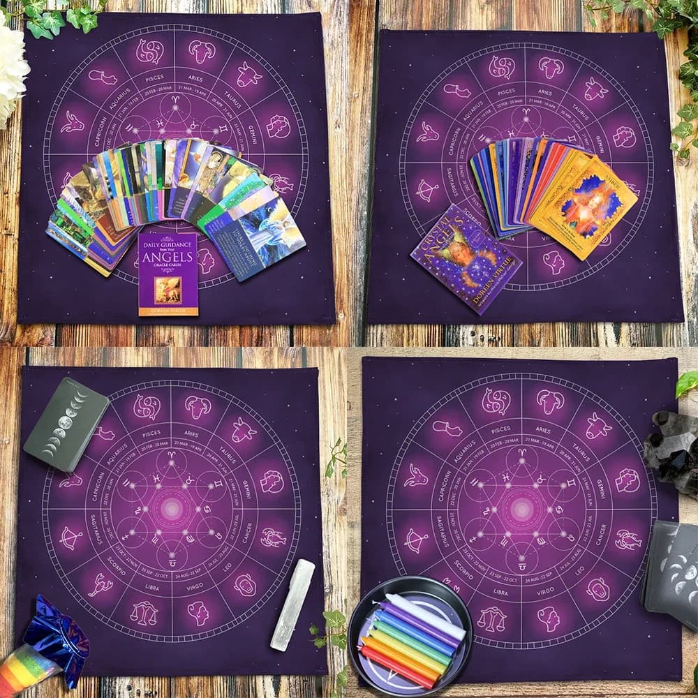 Tarocchi tovaglia velluto altare panno magico arazzo da parete astrologia divinazione Oracle Card Mat stregoneria