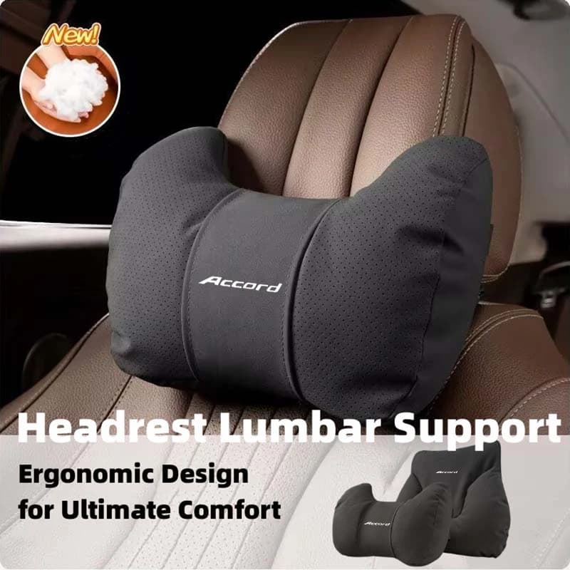 Car Headrest Lumbar Pillow Neck Waist Support Backrest Cushion For Honda 10th 2014 2015 2016 2017 2018 2019 2020 2021 Civic