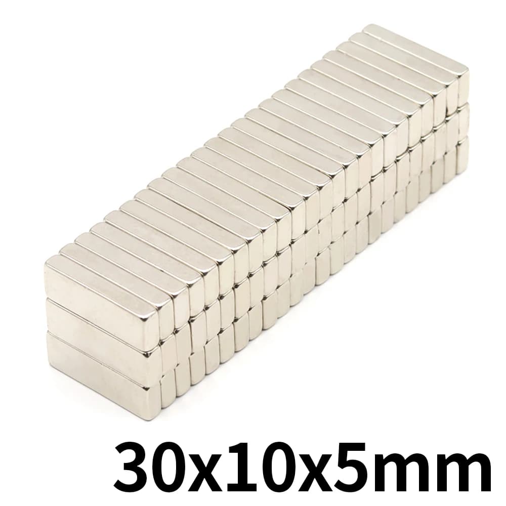 Magnete al neodimio super potente da 30x10x5 mm N35, potente magnete permanente NdFeB per frigorifero, magneti fai da te