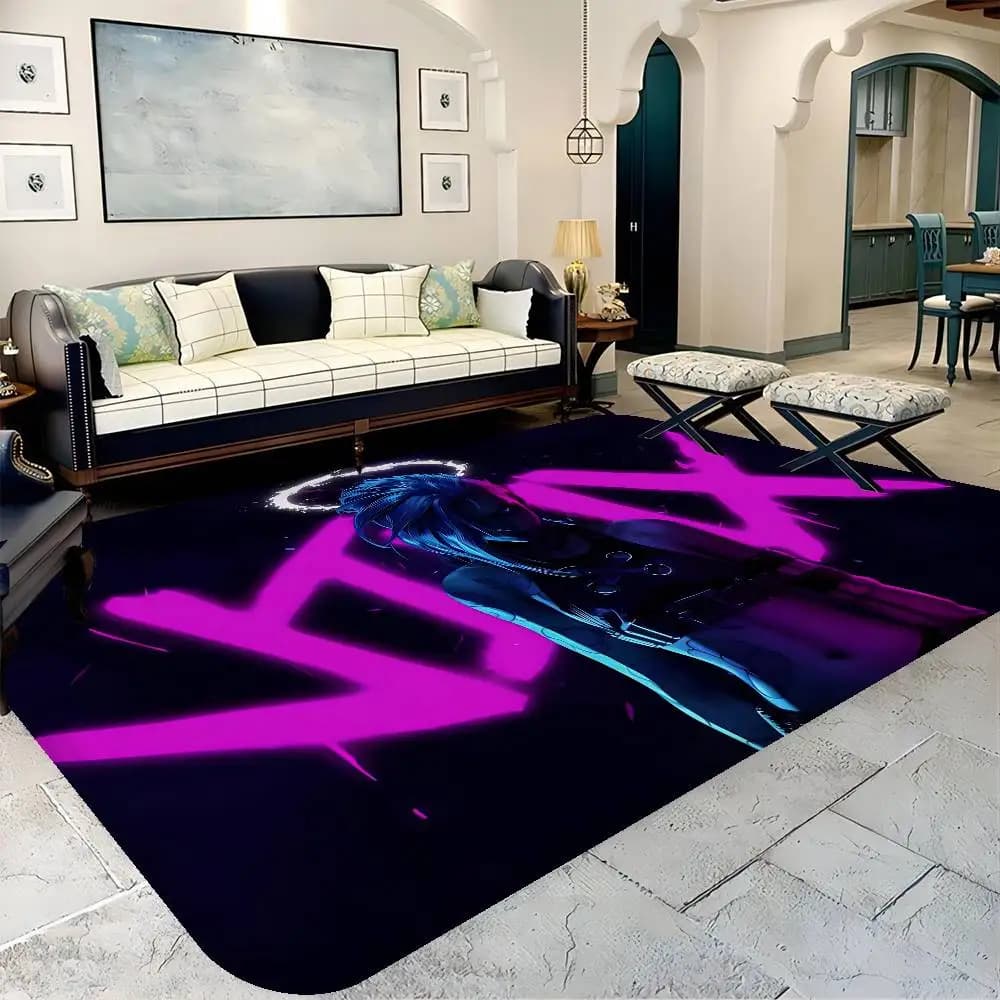 A-Arcane 2 L-LOL Jinx Entrance Door Mat Nordic Style Bedroom Living Room Doormat Home Balcony Anti-Slip Modern Home Decor