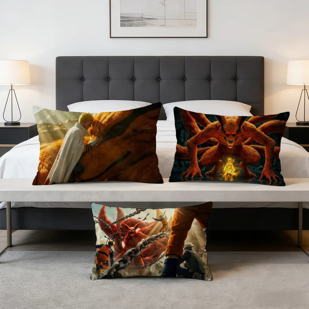 cushion cover Rectangle Pillow Cover Sofa Decoration N-NARUTO-ES Anime Bedding A-Akatsuki Comfort Print