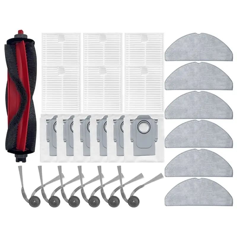 B51CNUOVO! Kit Accessori per Robot Aspirapolvere Roborock Q7TF/Q7TF+: Spazzola Principale, Spazzole Laterali, Filtro HEPA, Panno Lavapavimenti, Sacchetto Raccoglipolvere