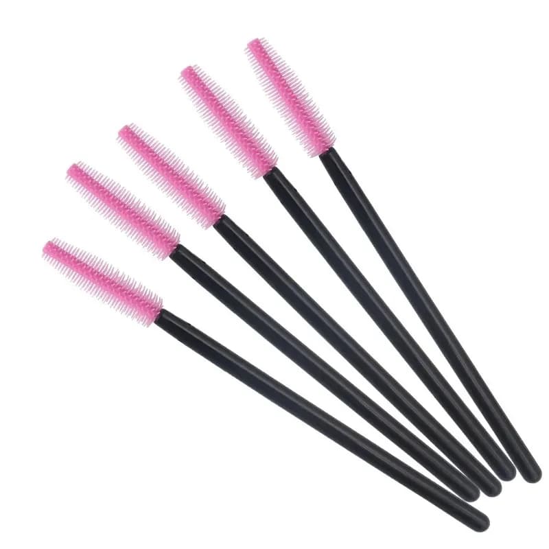 Set di 50 Spazzole in Silicone per Extension Ciglia, Strumenti per il Trucco, Applicatori per Mascara, Pettini per Sopracciglia