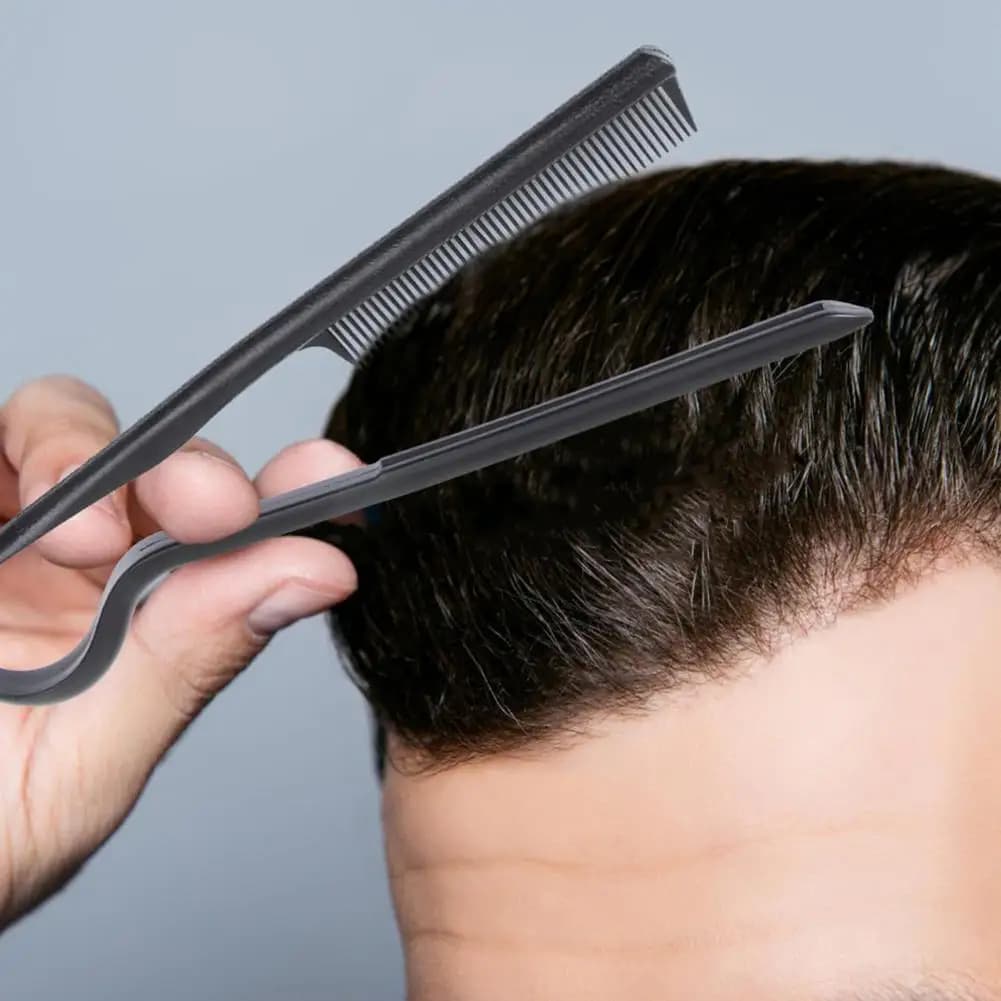 V-shaped wheat straw hair smoothing comb, anti-cream portable stretching brush for daily styling