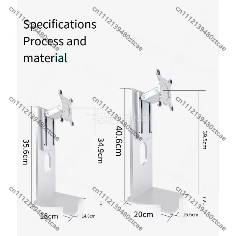 24-40 Inch Monitor Bracket CNC Aluminum Alloy Lift Stand Max Load 10KG 1 Piece