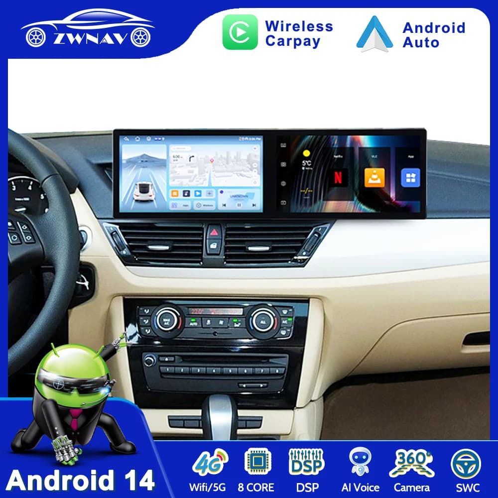 11.5" Screen Car Radio For Nissan Sylphy 2016 - 2018 Android 14 Long Strip QLED Screen Multimedia Player Wireless Carplay Unit