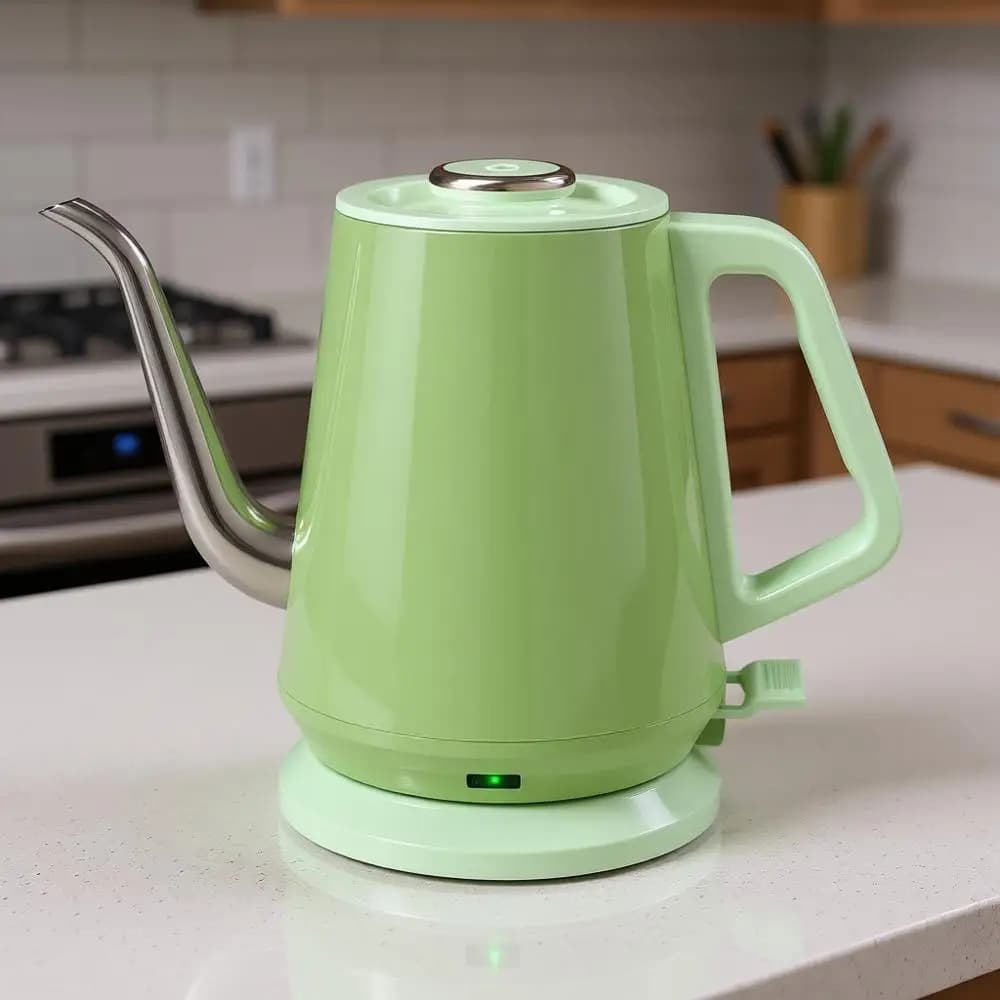 Bollitore elettrico da 0,8 litri, 1200 Watt, acciaio inossidabile, senza BPA, spegnimento automatico, bollitore per versare il liquido, ideale per piccole cucine, camper, viaggi, C