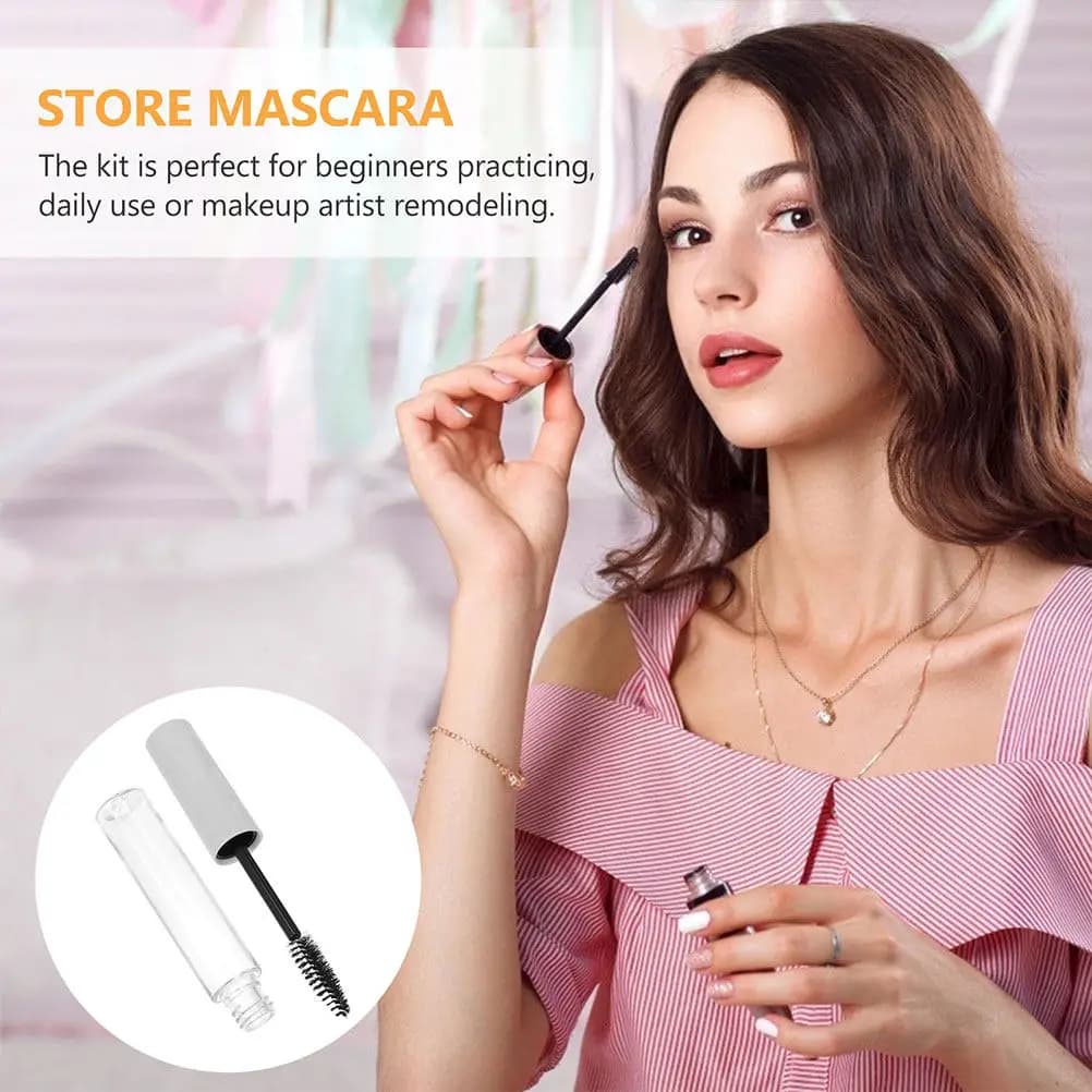 11 tubi per mascara, contenitori vuoti in plastica ricaricabili, flaconi fai da te per crema ciglia, accessori portatili da viaggio per il trucco