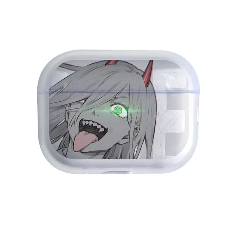 Cartoon Anime Cool M-Makima Chain Transparent Earphone Case for Airpods Pro3 2025 Soft transparent cover for Airpods 4 Shockproof housing