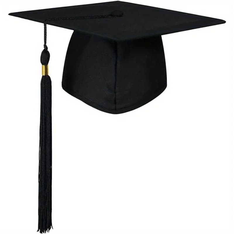 A graduation hat with tassel, adjustable for adults, suitable for both men and women, unisex graduation hat with pendant.