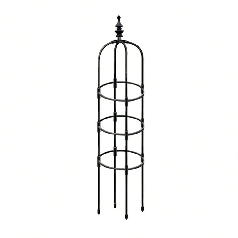 Supporto per Piante Rampicanti a Torre Obelisco, Graticola da Giardino in Metallo Antiruggine per Piante in Vaso, Supporto per Fiori e Verdure da Interno ed Esterno