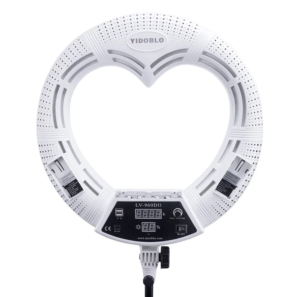 Yidoblo LV-960DII 96W Ring Light With Tripod 18inch Lamp Studio Photo Lighting White Yellow For Video Vlog Make-up Live Show