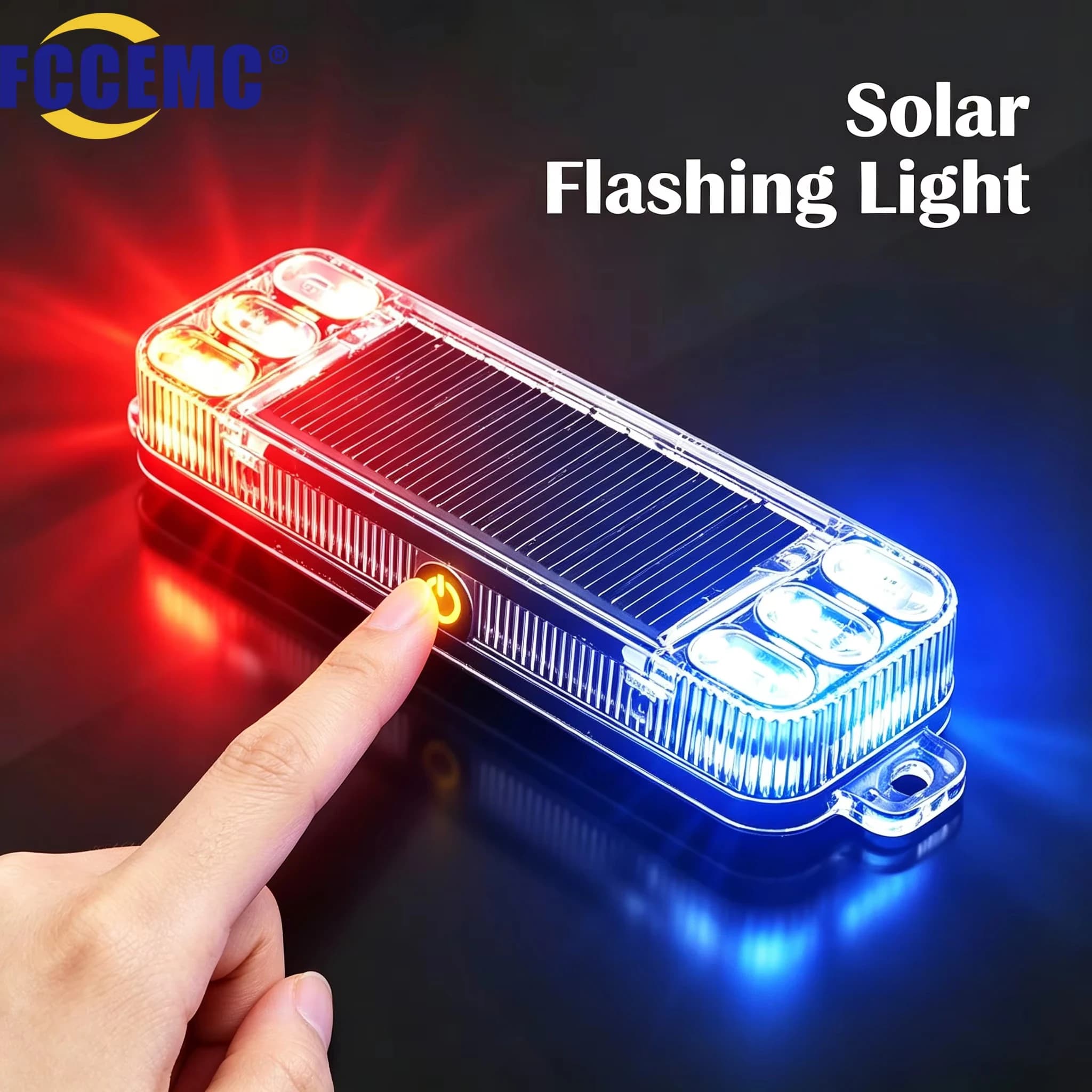 Solar LED Motorcycle Car Warning Strobe Light Rear Collision Prevention Parking Night Flashing E-Bikes Bicycle Safety Tail Light