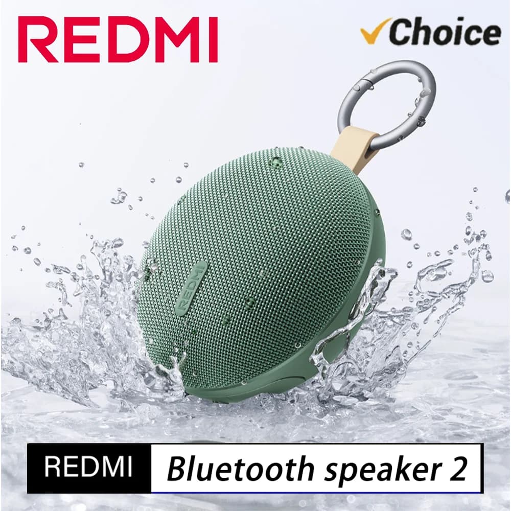 NEW Redmi Bluetooth Speaker 2 Portable IP67 Waterproof TWS Outdoor Speaker 1.5 inch with Removable Metal Buckle microSD Slot *CN