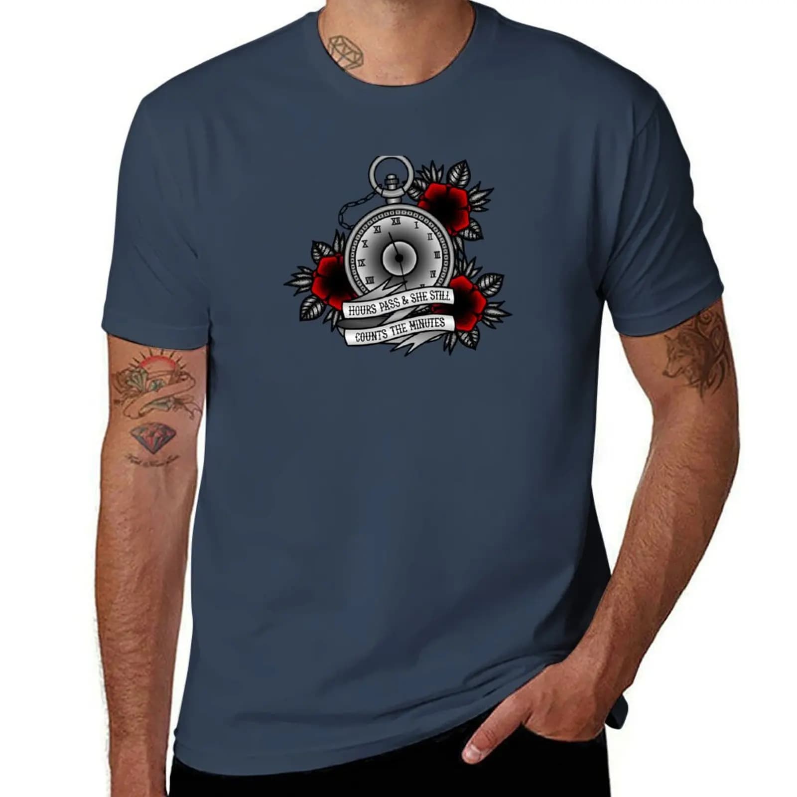 T-shirt con scritta Jacks Mannequin Tattoo, maglietta sportiva che assorbe il sudore